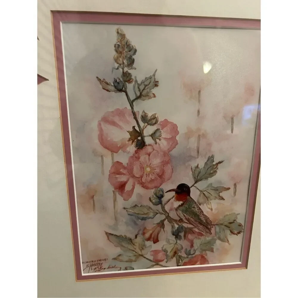 Humming Bird Water Paint by Virginia Sadberry Shabbychic romantic girls nursery